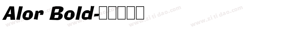Alor Bold字体转换